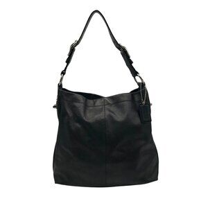 Coach Black Leather Peyton Hobo Shoulder Bag 14502